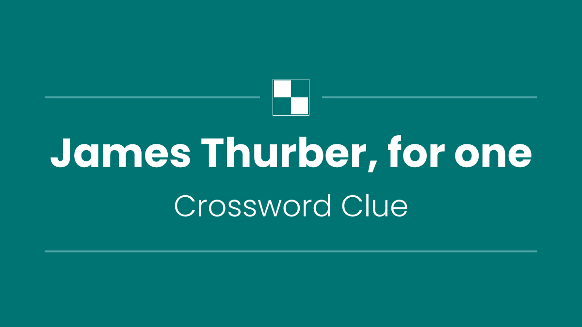 James Thurber, for one