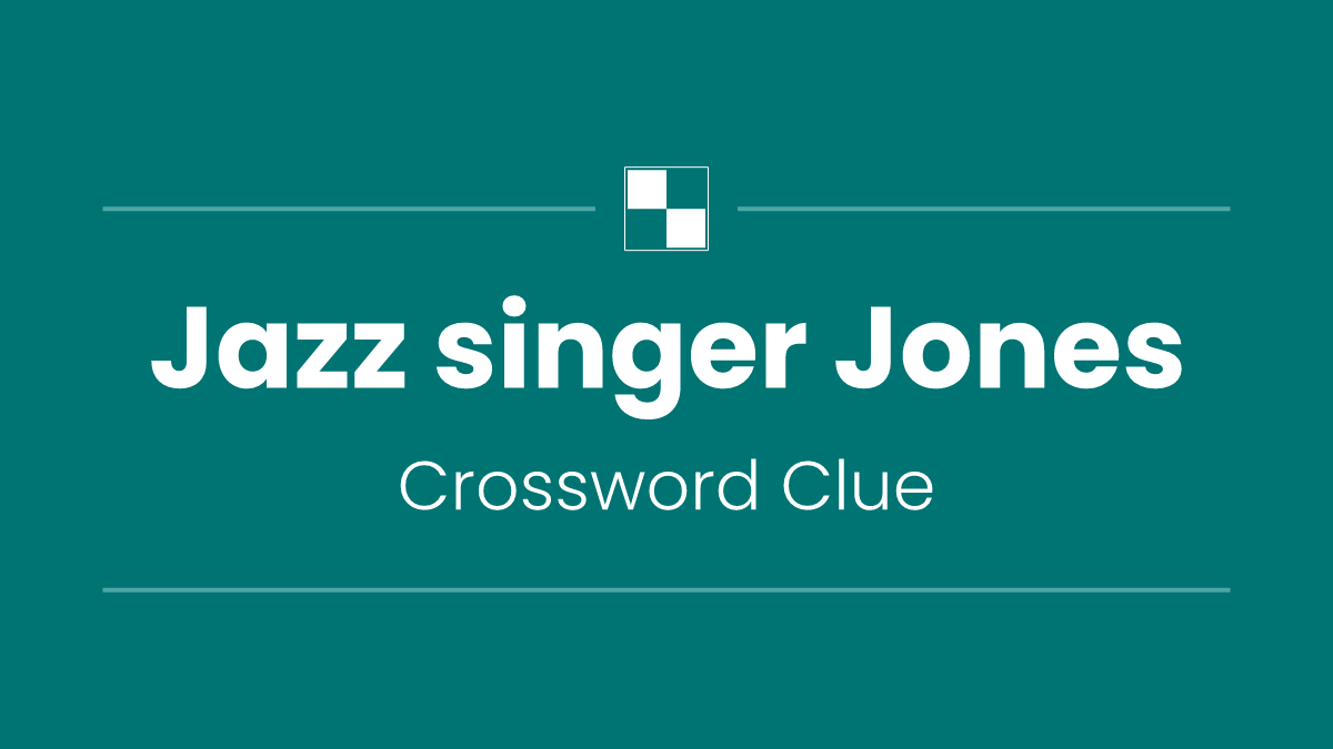 Jazz singer Jones