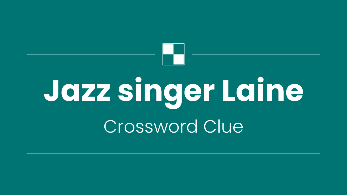 Jazz singer Laine