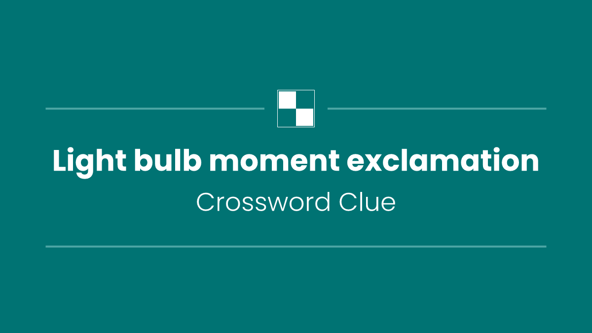 Light bulb moment exclamation