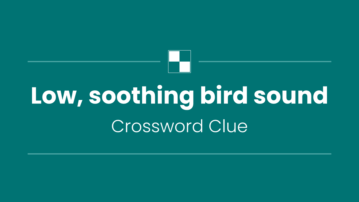 Low, soothing bird sound