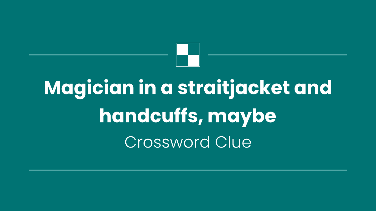 Magician in a straitjacket and handcuffs, maybe