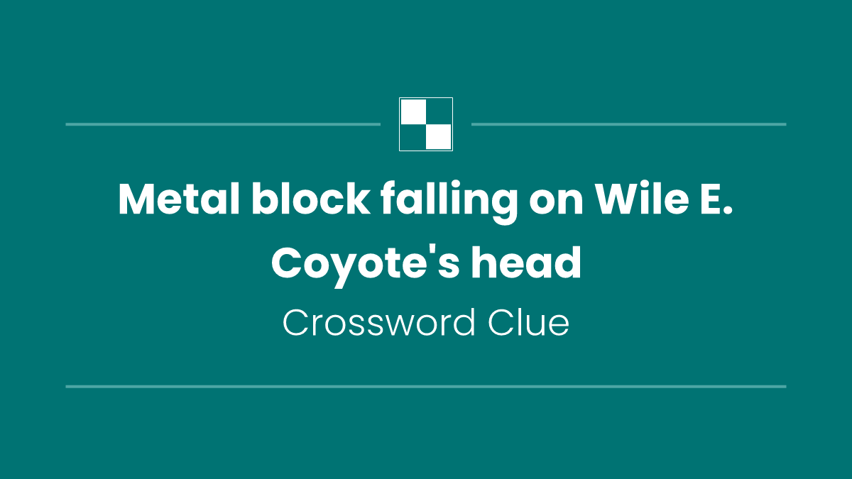 Metal block falling on Wile E. Coyote's head