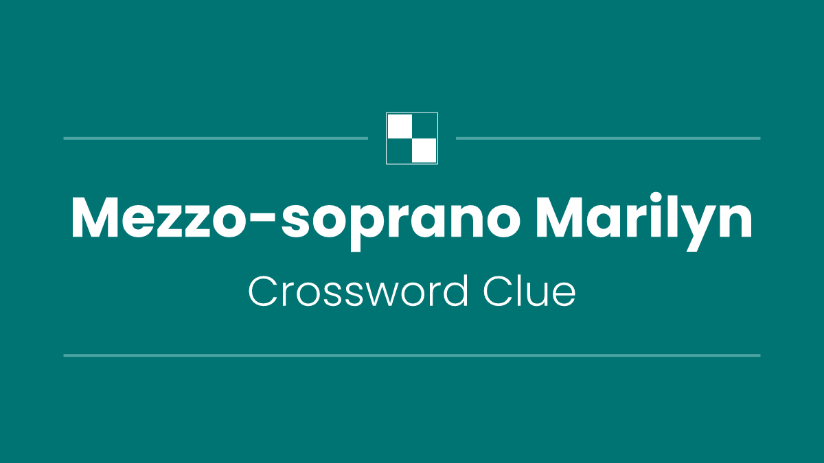 Mezzo-soprano Marilyn