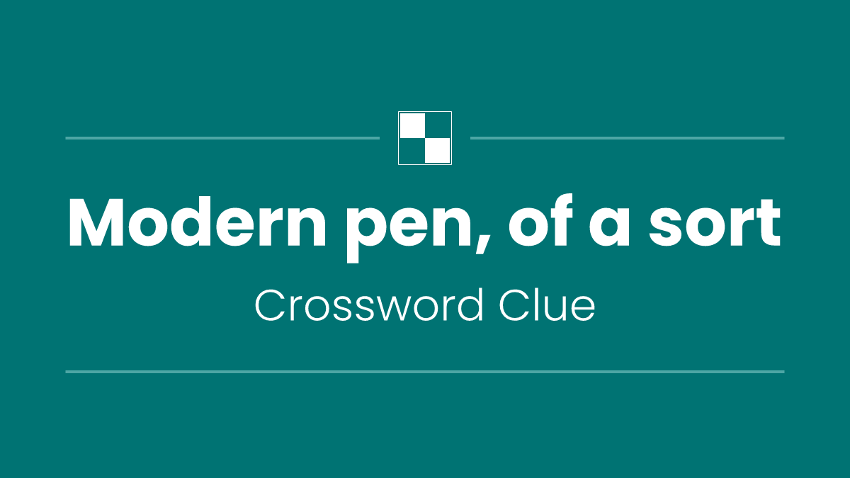 Modern pen, of a sort