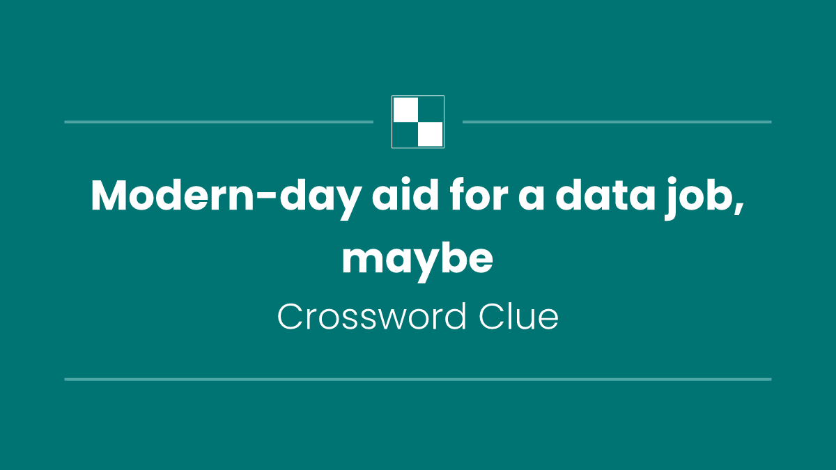 Modern-day aid for a data job, maybe