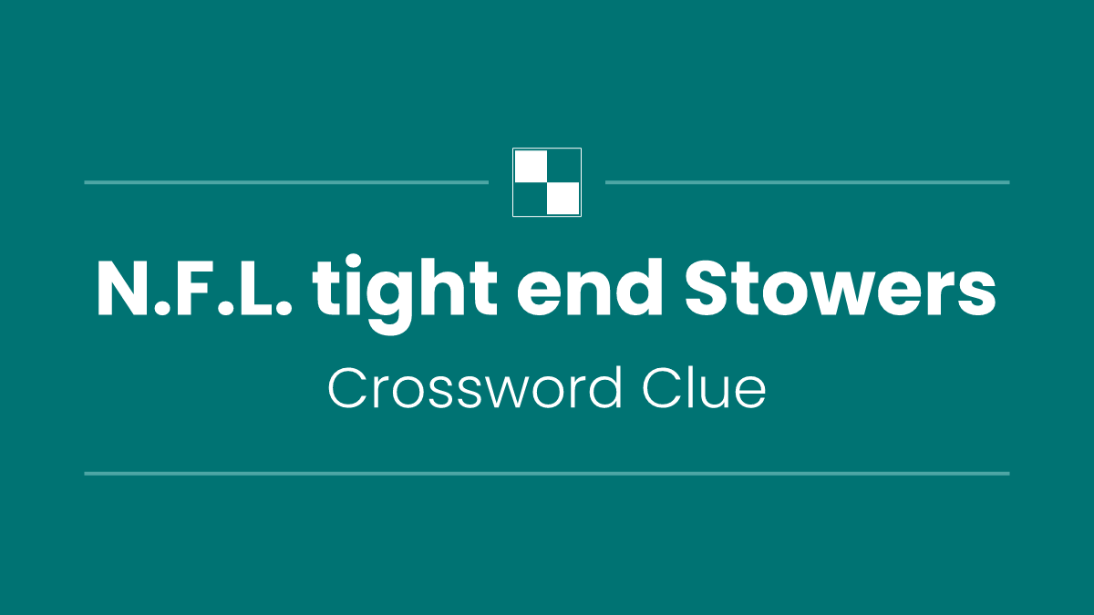 N.F.L. tight end Stowers