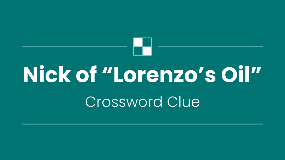 Nick of “Lorenzo’s Oil”