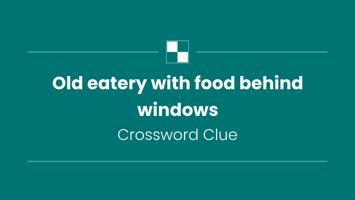 Old eatery with food behind windows