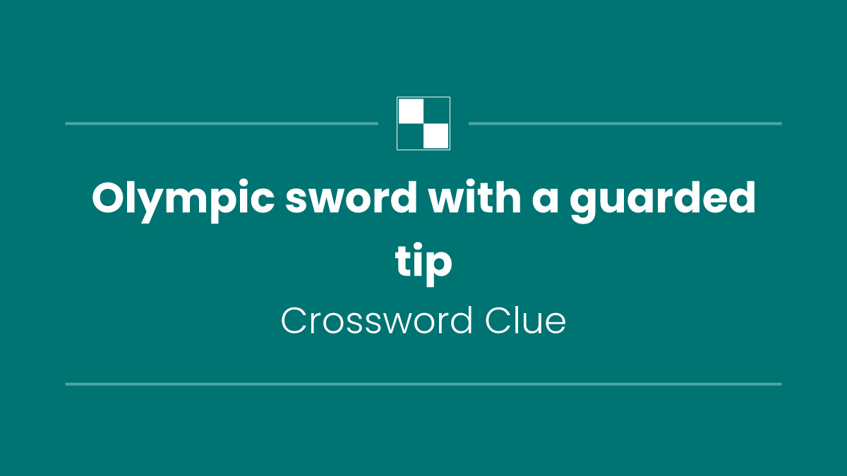 Olympic sword with a guarded tip
