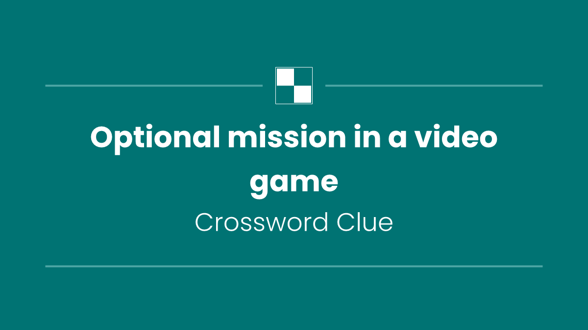 Optional mission in a video game