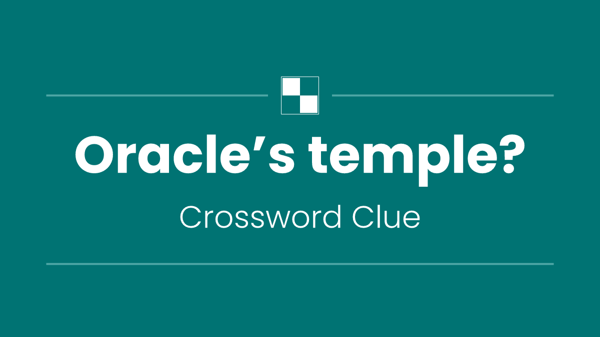 Oracle’s temple?