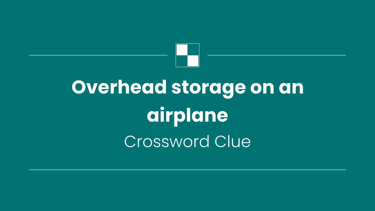 Overhead storage on an airplane