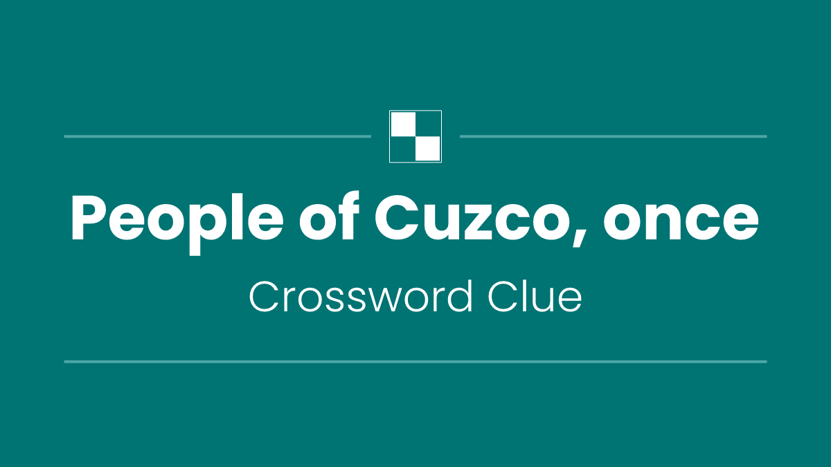 People of Cuzco, once