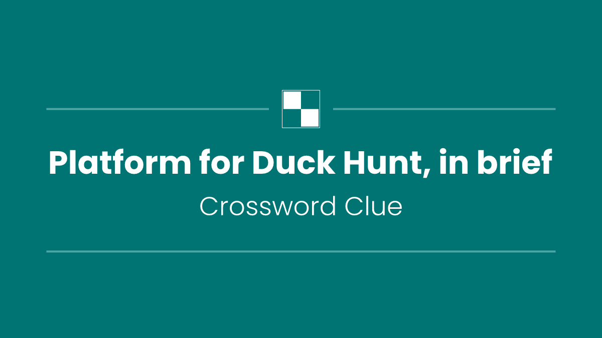 Platform for Duck Hunt, in brief