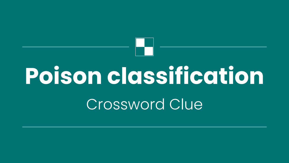 Poison classification