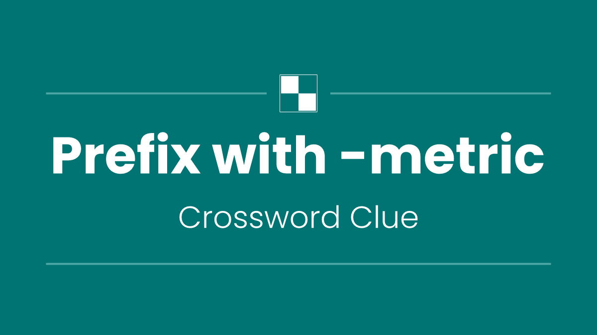 Prefix with -metric