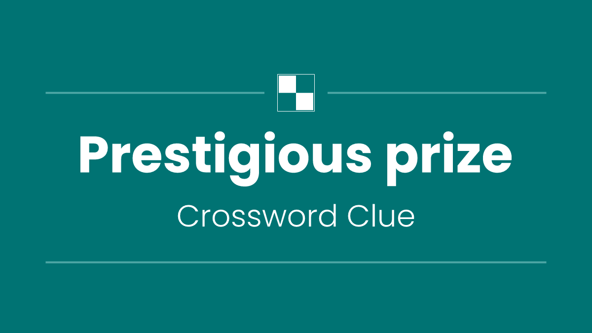 Prestigious prize