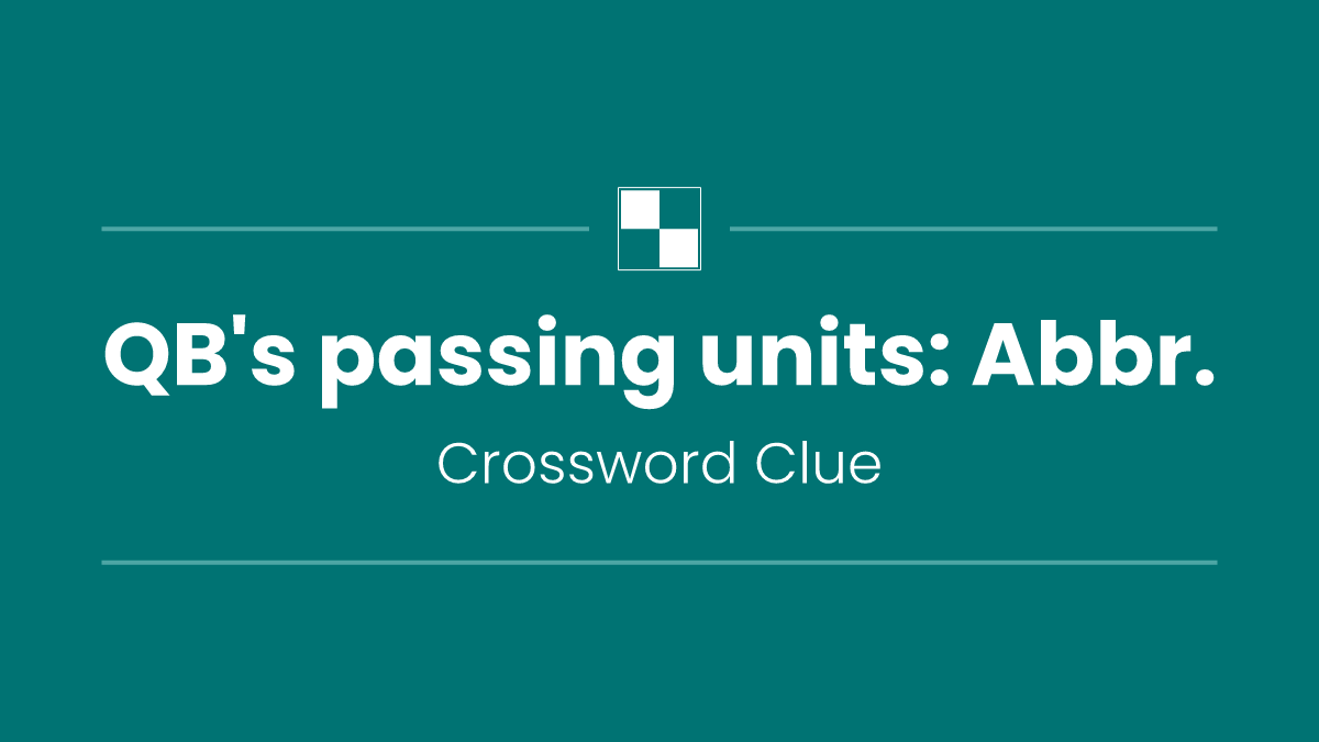 QB's passing units: Abbr.