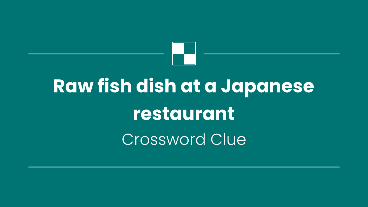 Raw fish dish at a Japanese restaurant