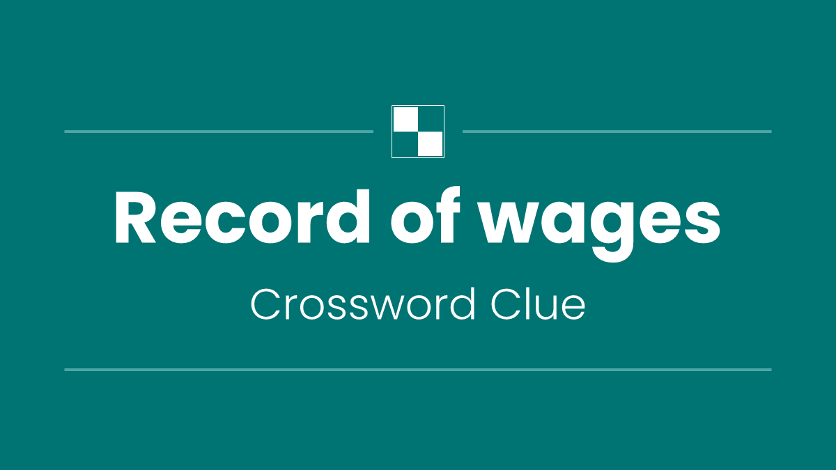 Record of wages