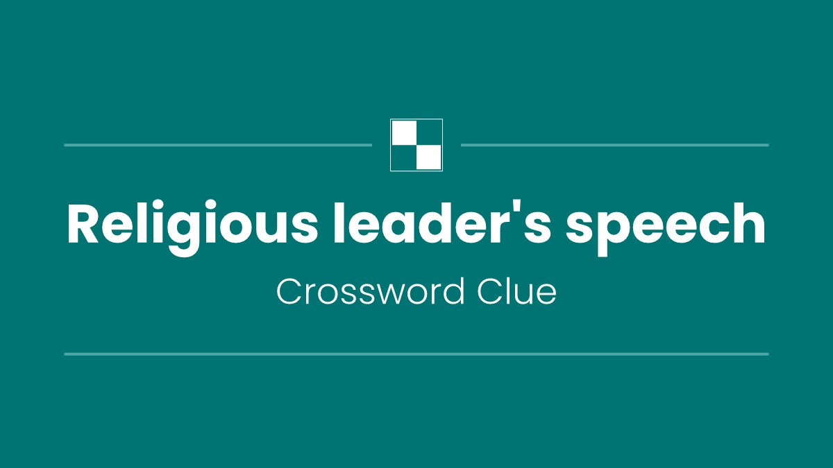 Religious leader's speech