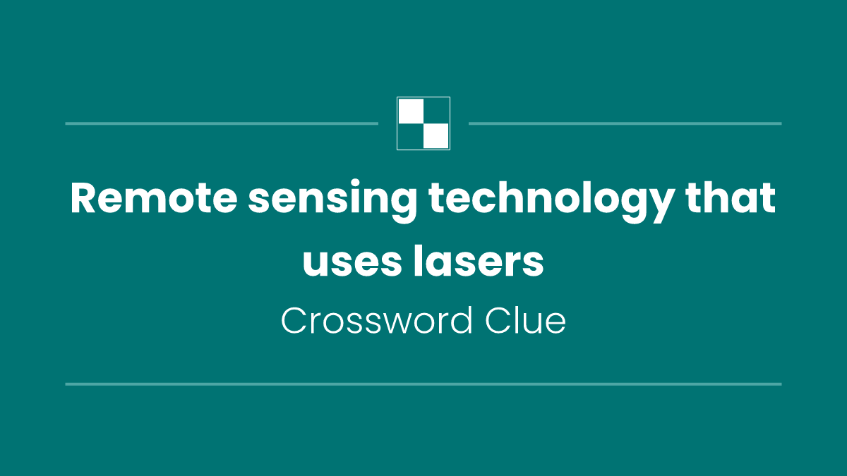 Remote sensing technology that uses lasers