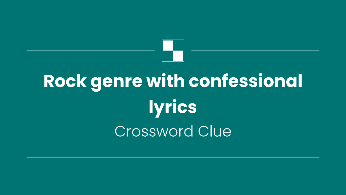 Rock genre with confessional lyrics