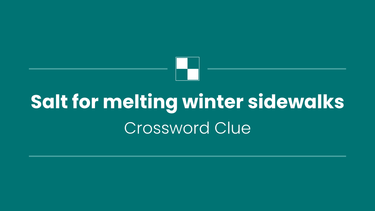 Salt for melting winter sidewalks