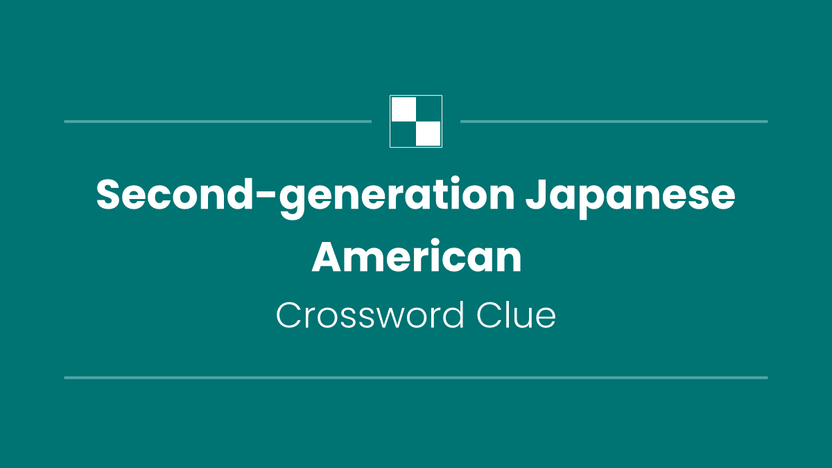 Second-generation Japanese American