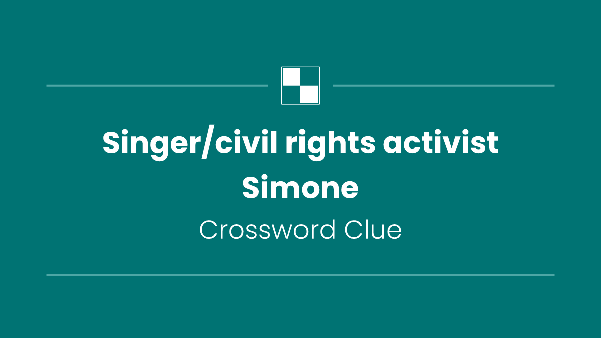 Singer/civil rights activist Simone