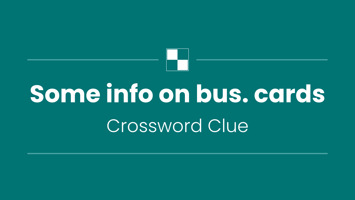 Some info on bus. cards