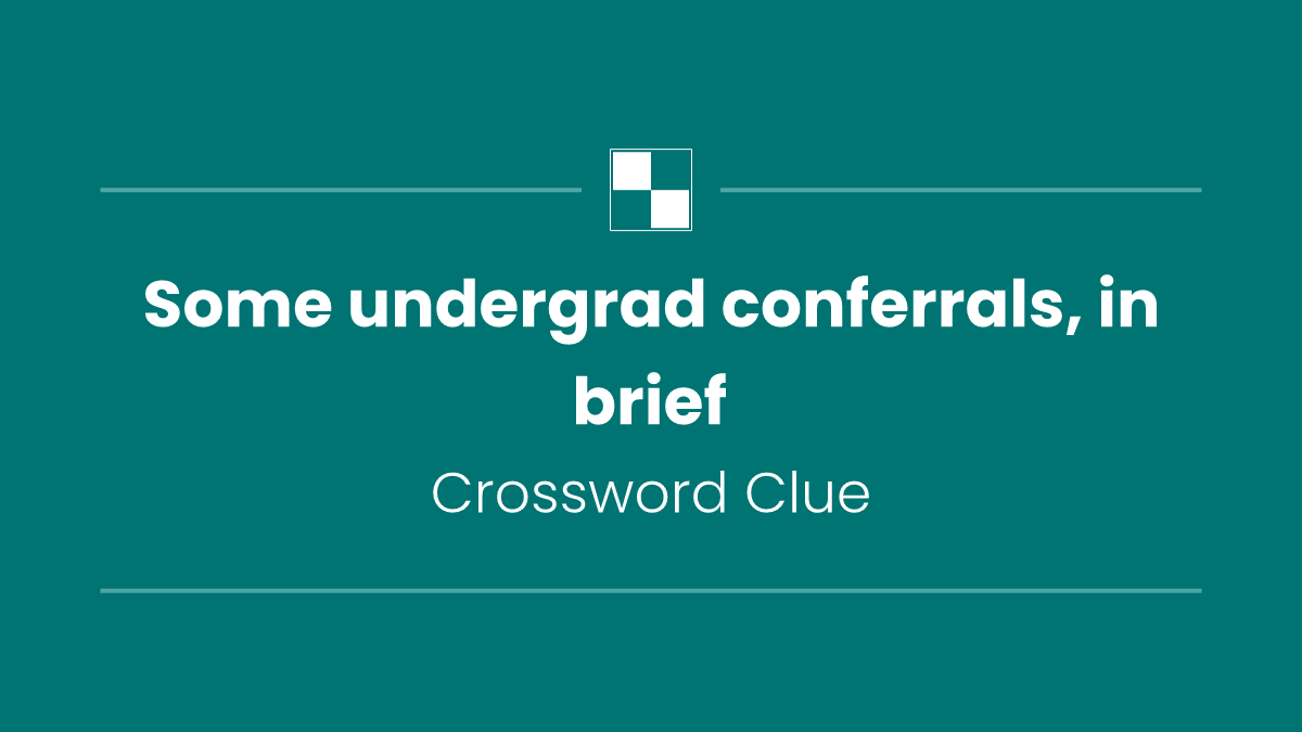 Some undergrad conferrals, in brief