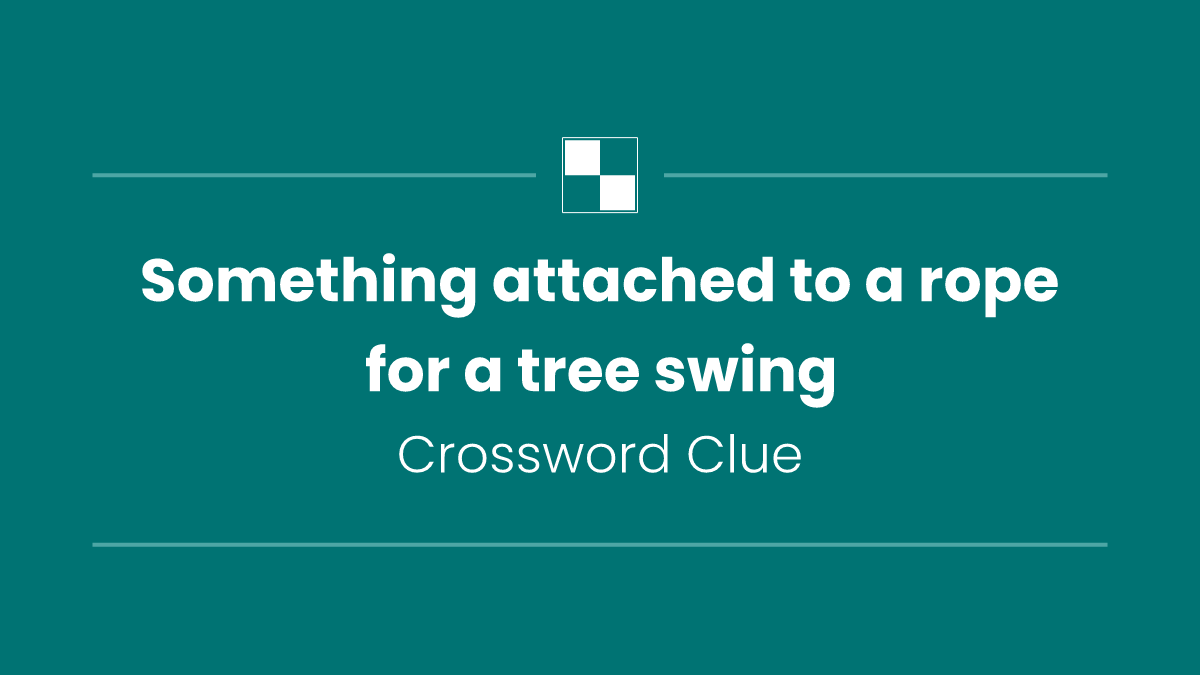 Something attached to a rope for a tree swing