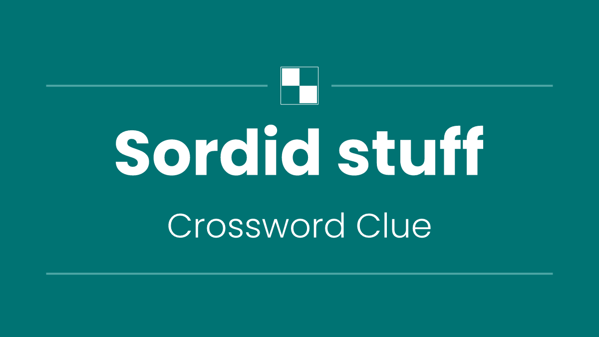 Sordid stuff