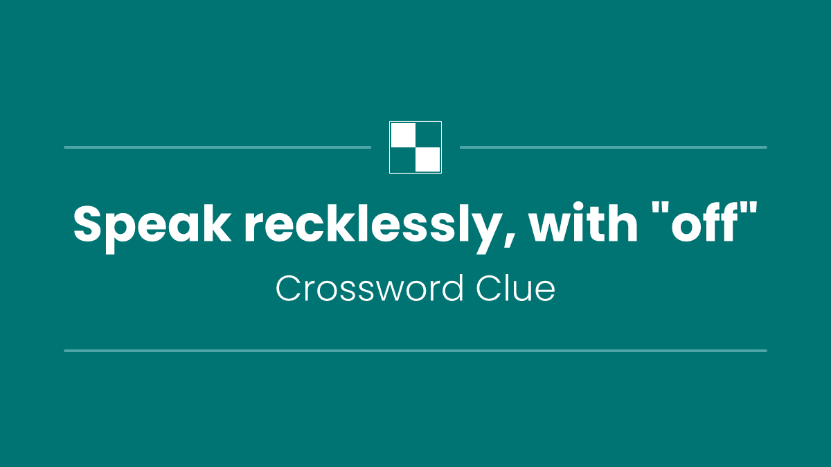Speak recklessly, with "off"