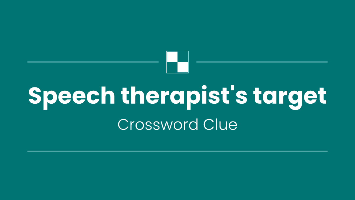 Speech therapist's target