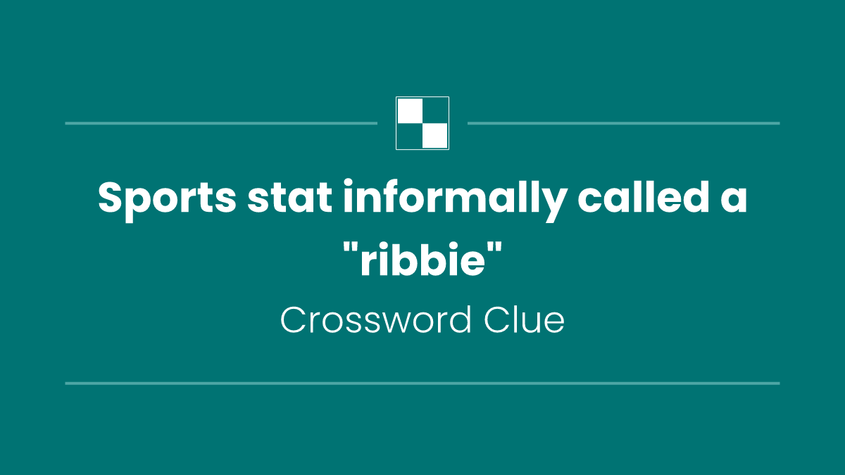 Sports stat informally called a "ribbie"