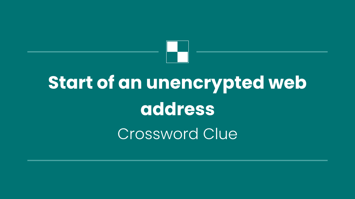 Start of an unencrypted web address