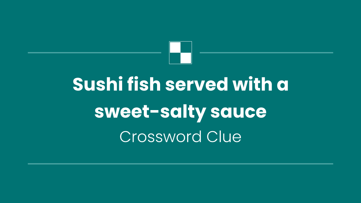 Sushi fish served with a sweet-salty sauce