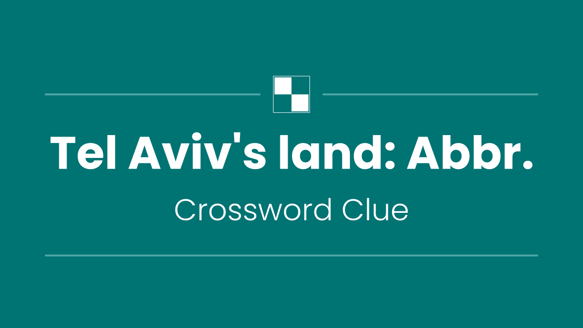 Tel Aviv's land: Abbr.