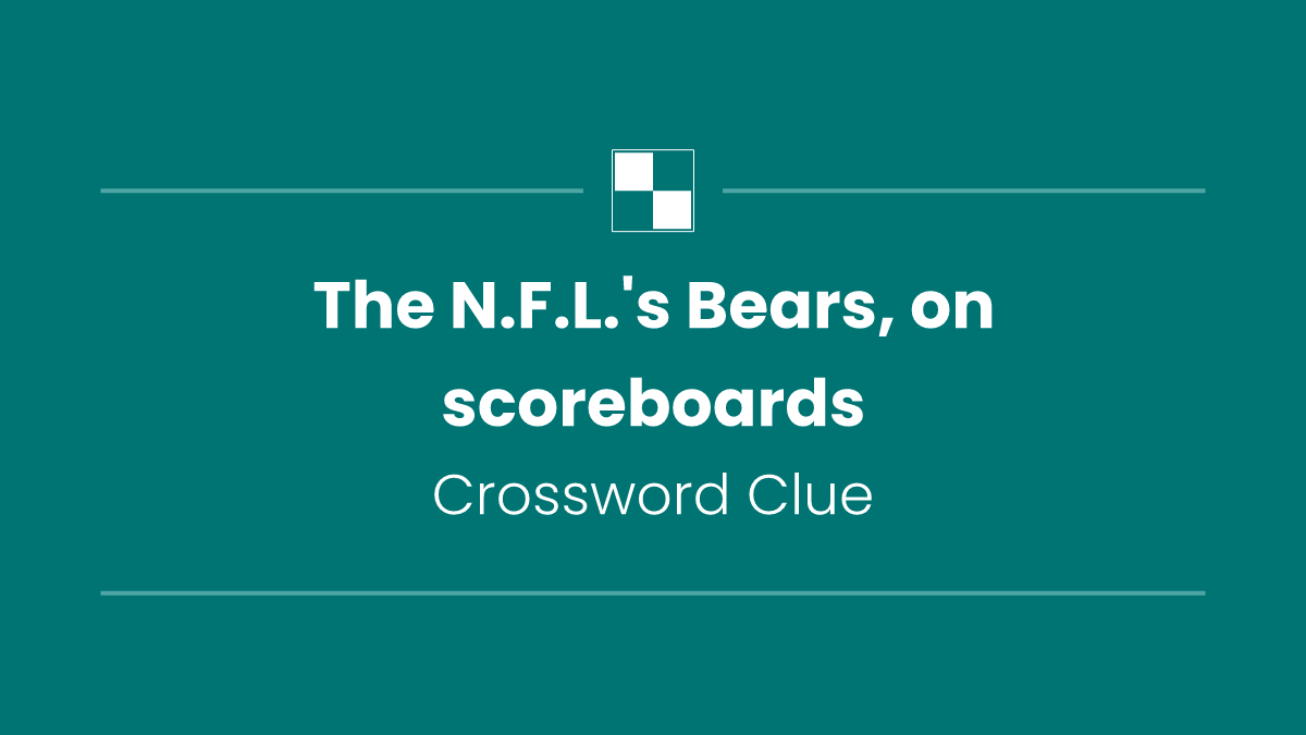 The N.F.L.'s Bears, on scoreboards