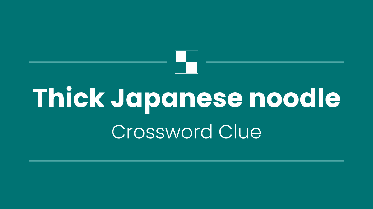 Thick Japanese noodle
