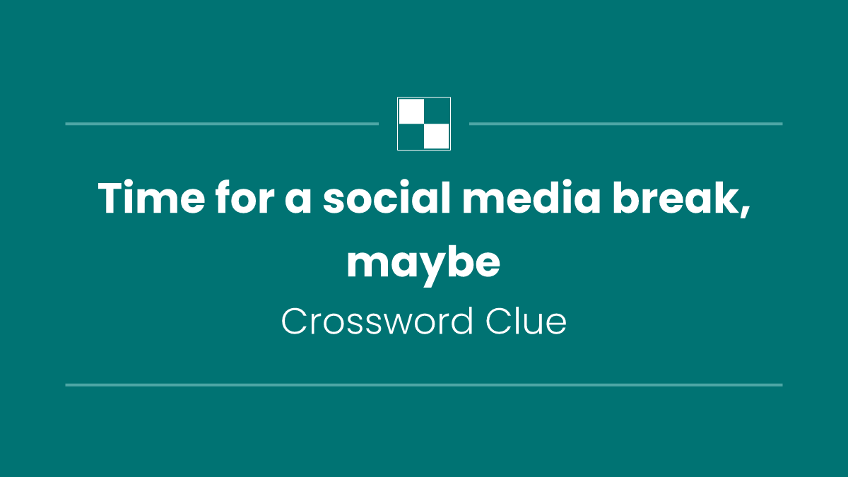 Time for a social media break, maybe