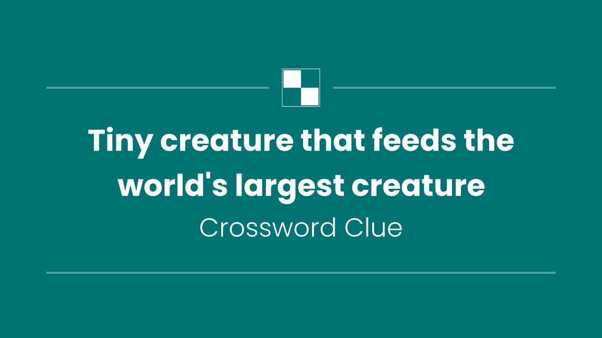 Tiny creature that feeds the world's largest creature