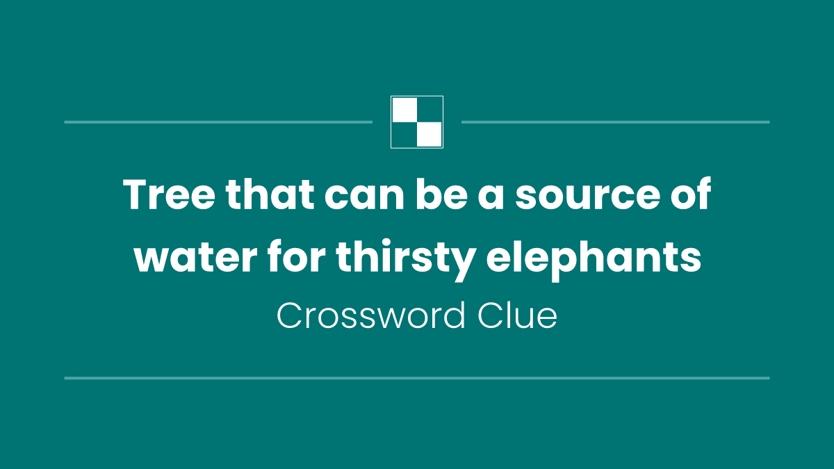 Tree that can be a source of water for thirsty elephants