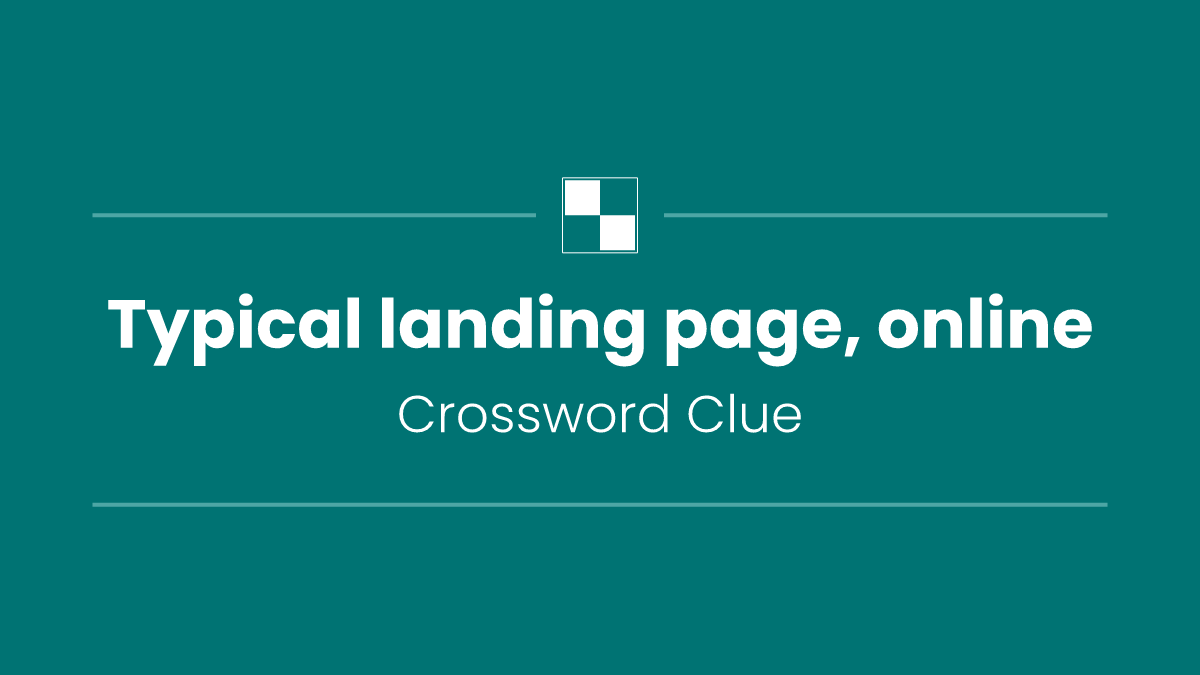 Typical landing page, online