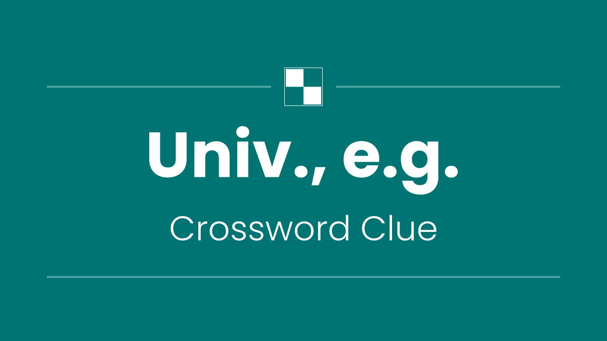 Univ., e.g.