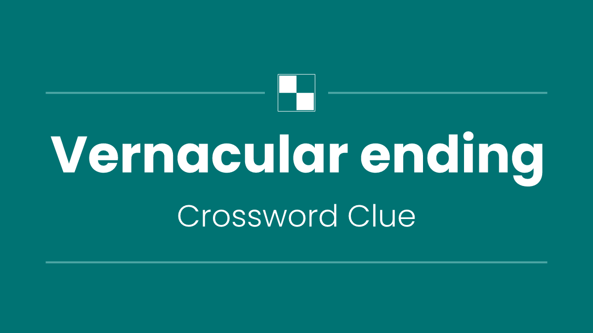 Vernacular ending