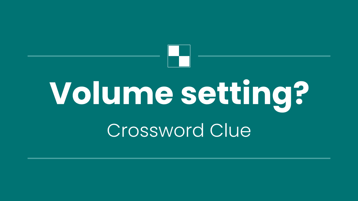 Volume setting?